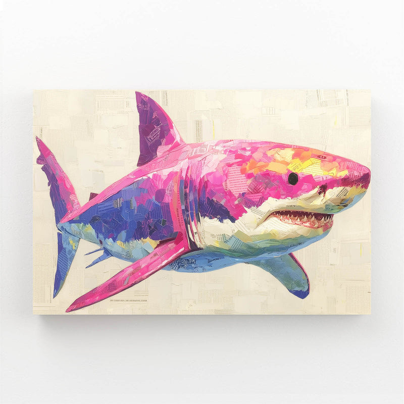 Pink Pop Sketch Shark Art – pink pop sketch shark canvas print