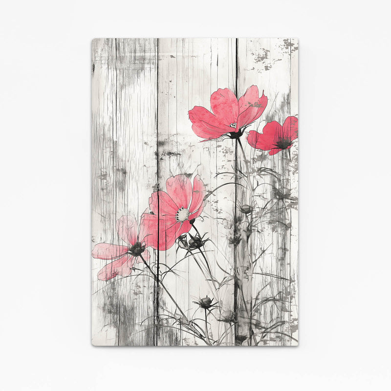 Pink Poppy Rustic Farmhouse Canvas – pink poppy rustic farmhouse canvas print