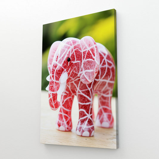 Pink Porcelain Elephant Art