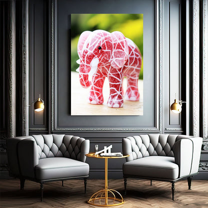 Pink Porcelain Elephant Art