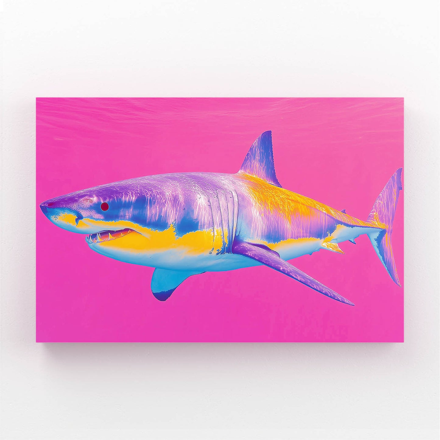 Pink Retro Pop Shark Canvas – pink retro pop shark canvas print