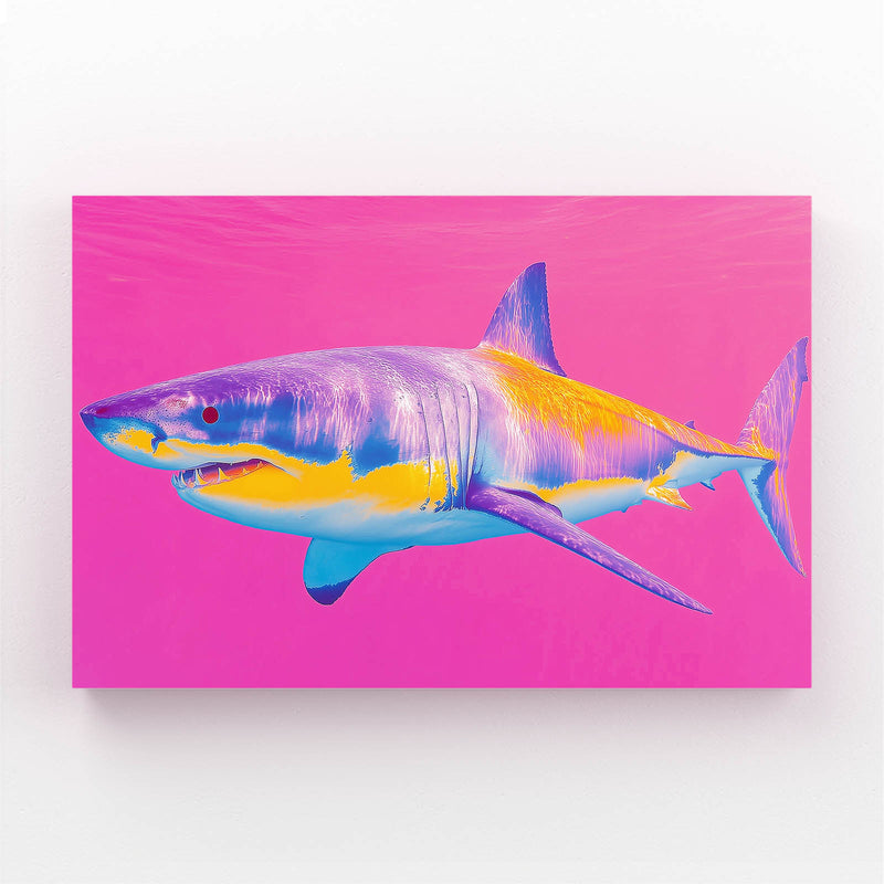 Pink Retro Pop Shark Canvas – pink retro pop shark canvas print