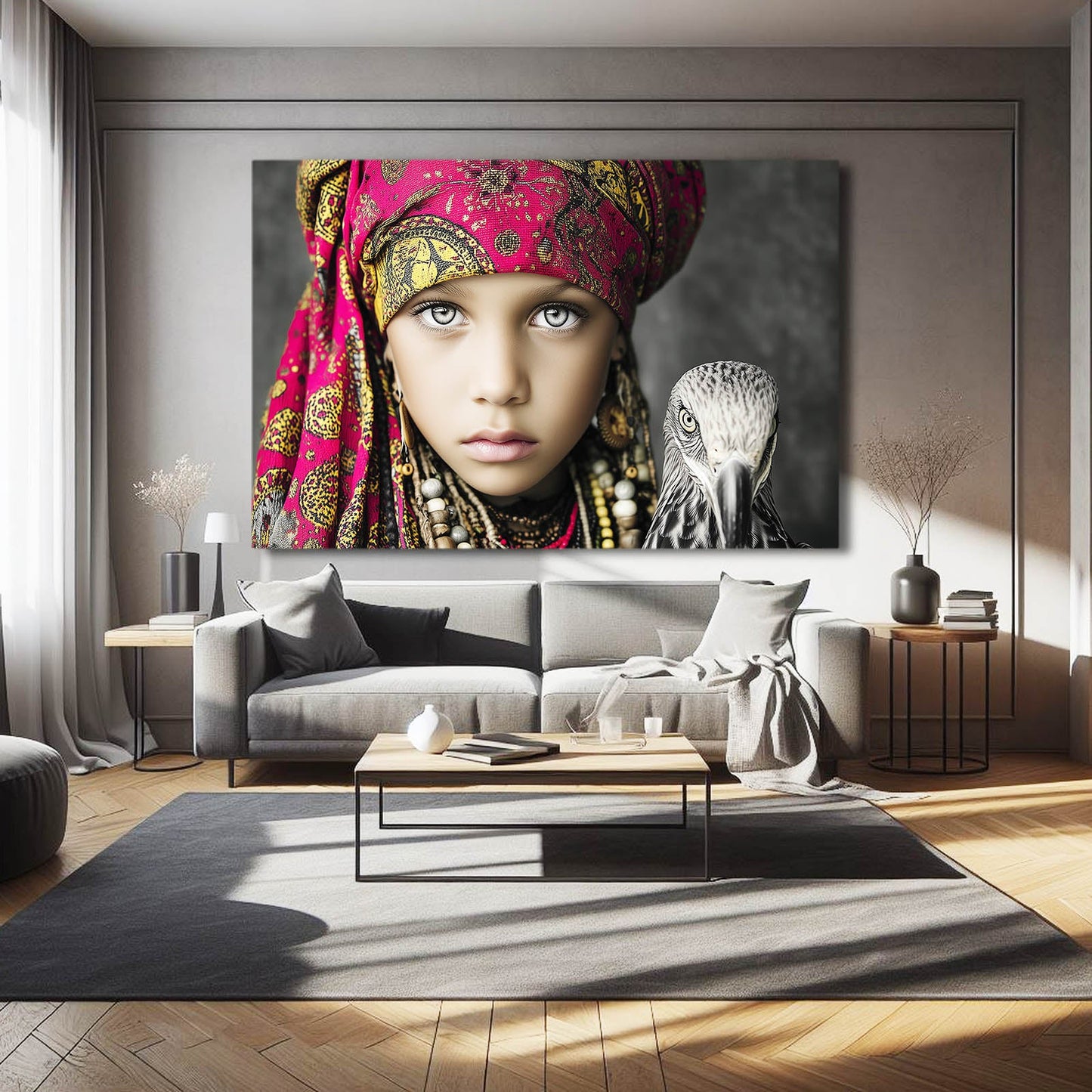 Pink Scarf Photography Wall Decor – canvas print, view 4