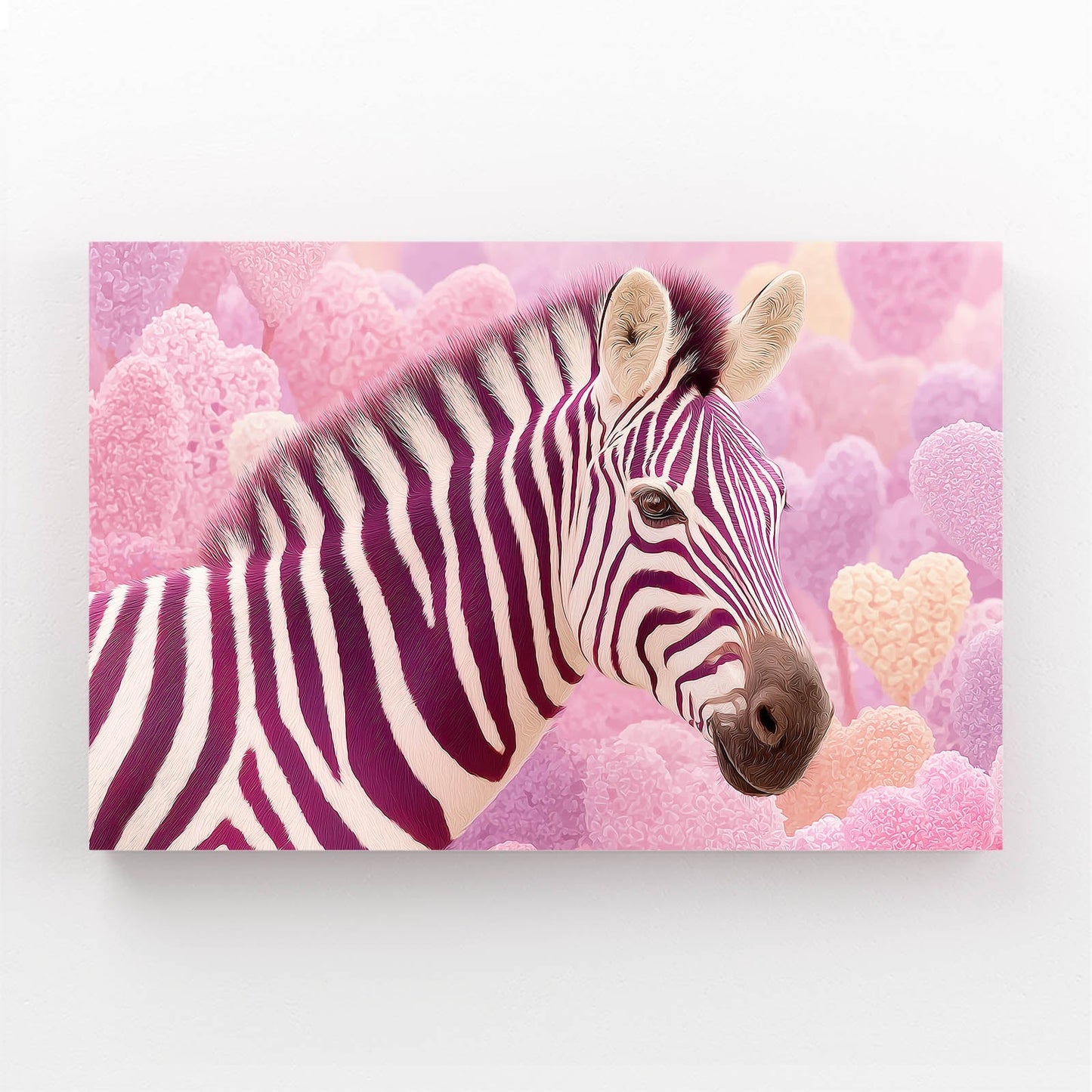 Pink Zebra Art – pink canvas print