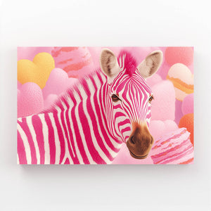 Pink Zebra Canvas Art