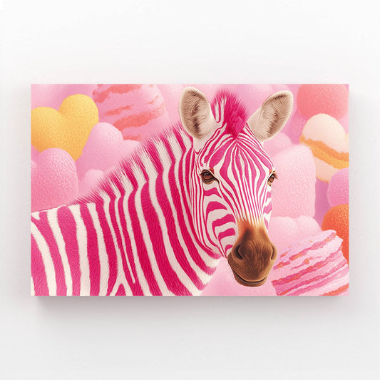 Pink Zebra Canvas Art – pink canvas print