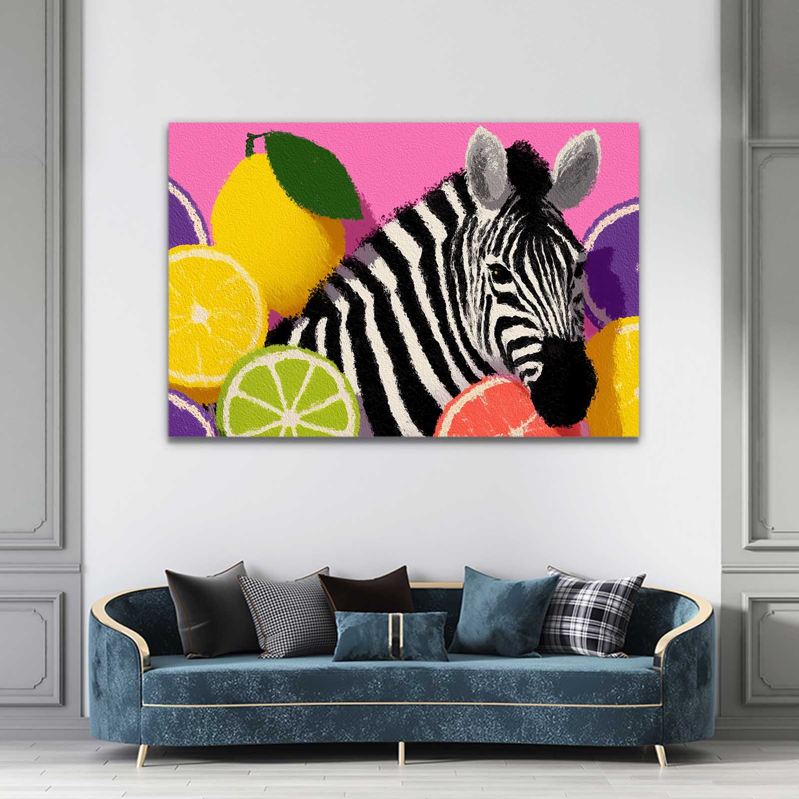 Pink Zebra Prints – styled in a furnished interior