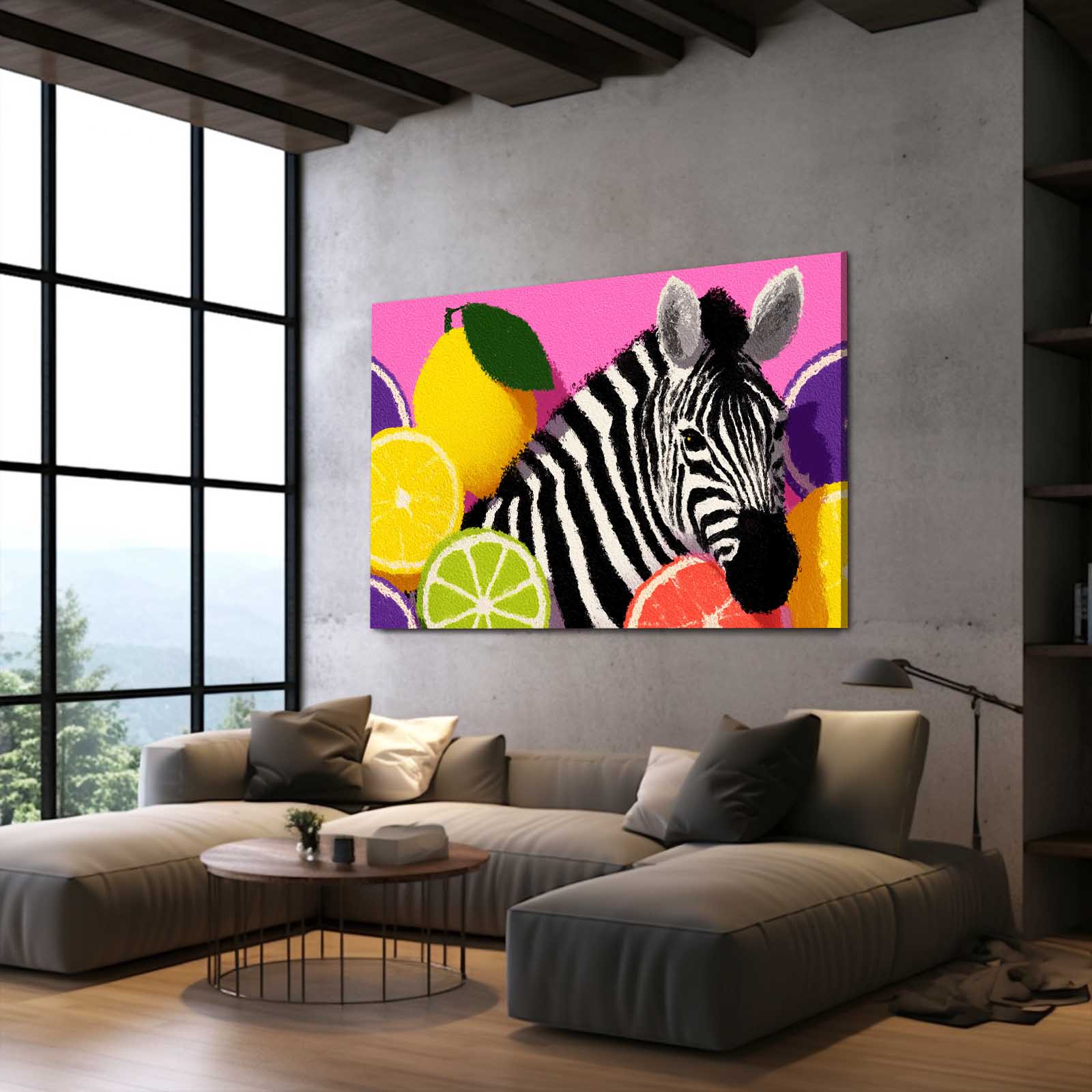 Pink Zebra Prints – styled in a furnished interior