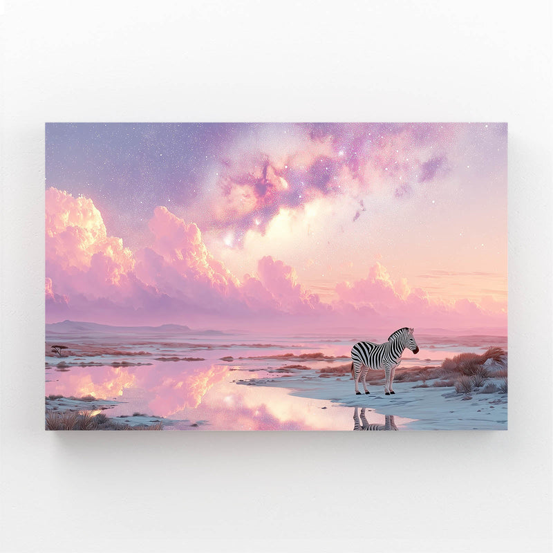Pink Zebra Wall Art – pink canvas print