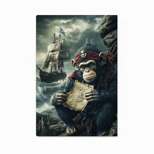 Pirate Treasure Map Monkey Wall Art – pirate treasure map monkey canvas print