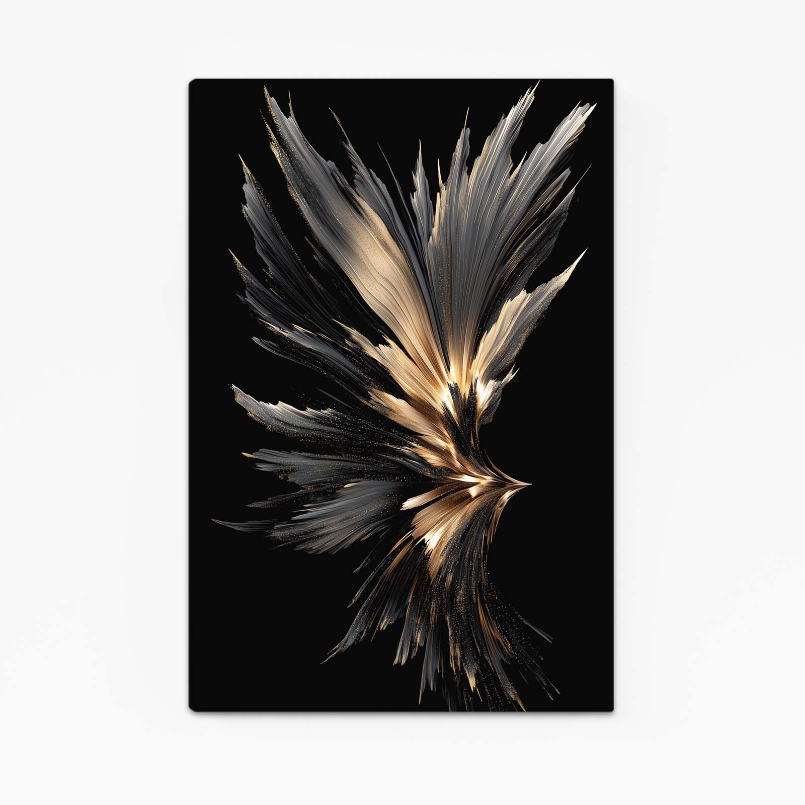 Plume Feather Spray Gold Art – plume feather spray gold canvas print