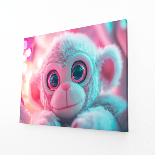 Plush Pink Cuddle Monkey Canvas Art – plush pink cuddle monkey canvas print