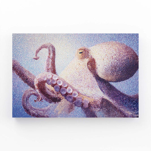 Pointillist Pair Octopus Wall Art – pointillist pair octopus canvas print