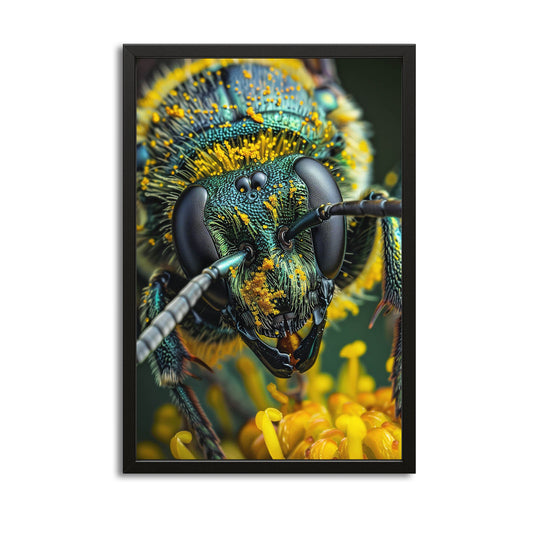 Pollen Bee Art – canvas print on white background
