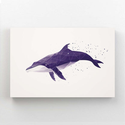 Polygon Purple Whale Art
