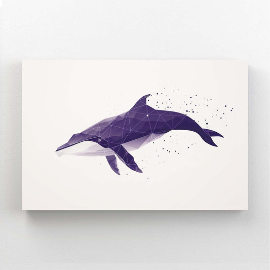 Polygon Purple Whale Art