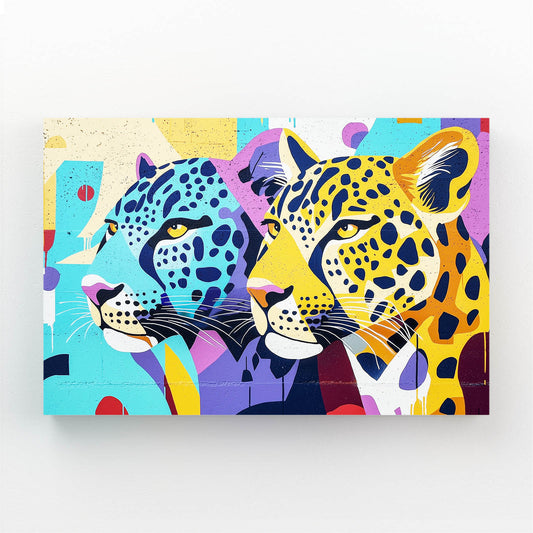 Pop Art Duo Leopard Wall Art – pop art duo leopard canvas print