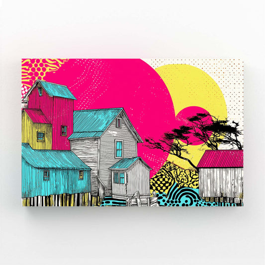 Pop Art Farmhouse Farmhouse Wall Art – pop art farmhouse farmhouse canvas print