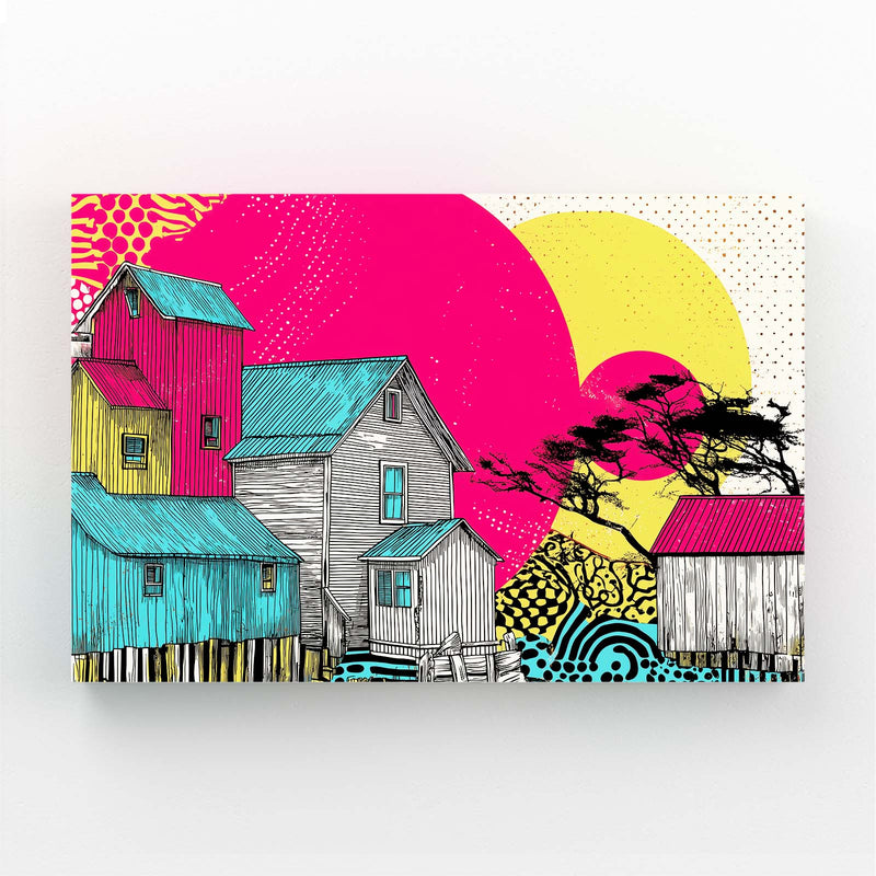Pop Art Farmhouse Farmhouse Wall Art – pop art farmhouse farmhouse canvas print
