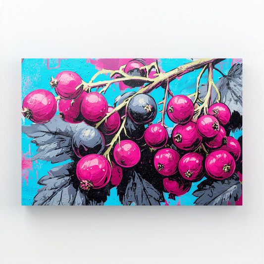 Pop Berry Branch Fruit Wall Art – pop berry branch fruit canvas print