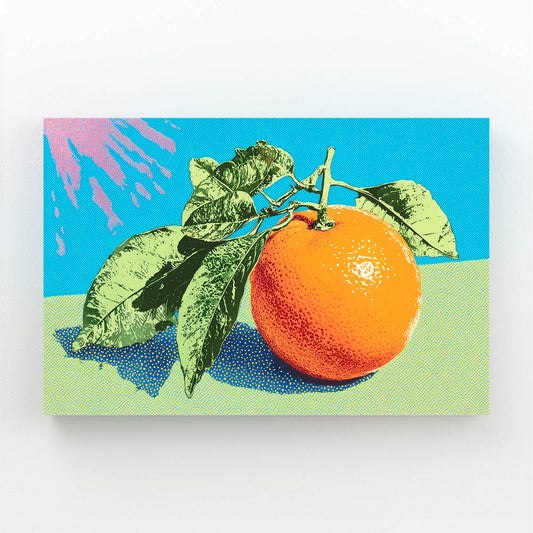 Pop Halftone Orange Fruit Canvas Art – pop halftone orange fruit canvas print