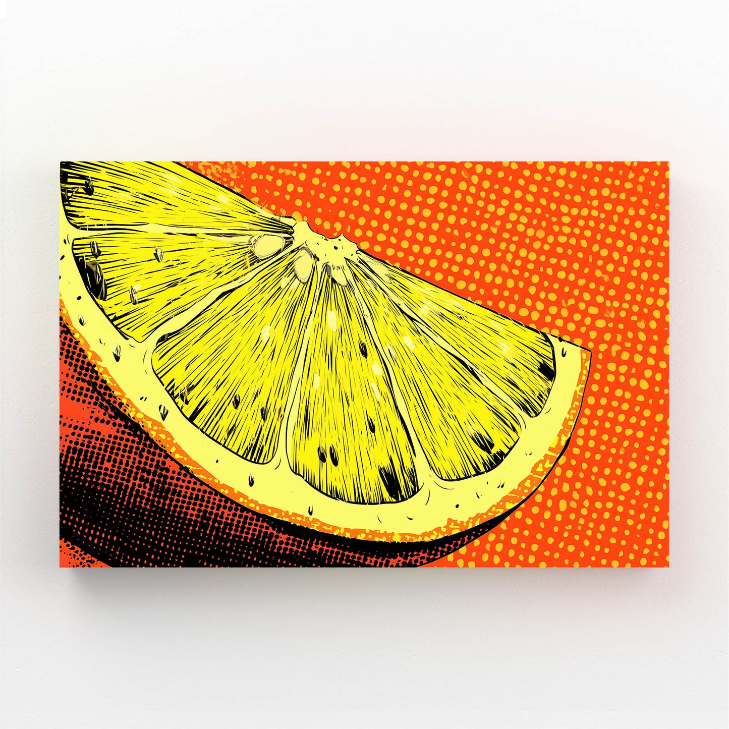 Pop Lemon Slice Fruit Art – pop lemon slice fruit canvas print