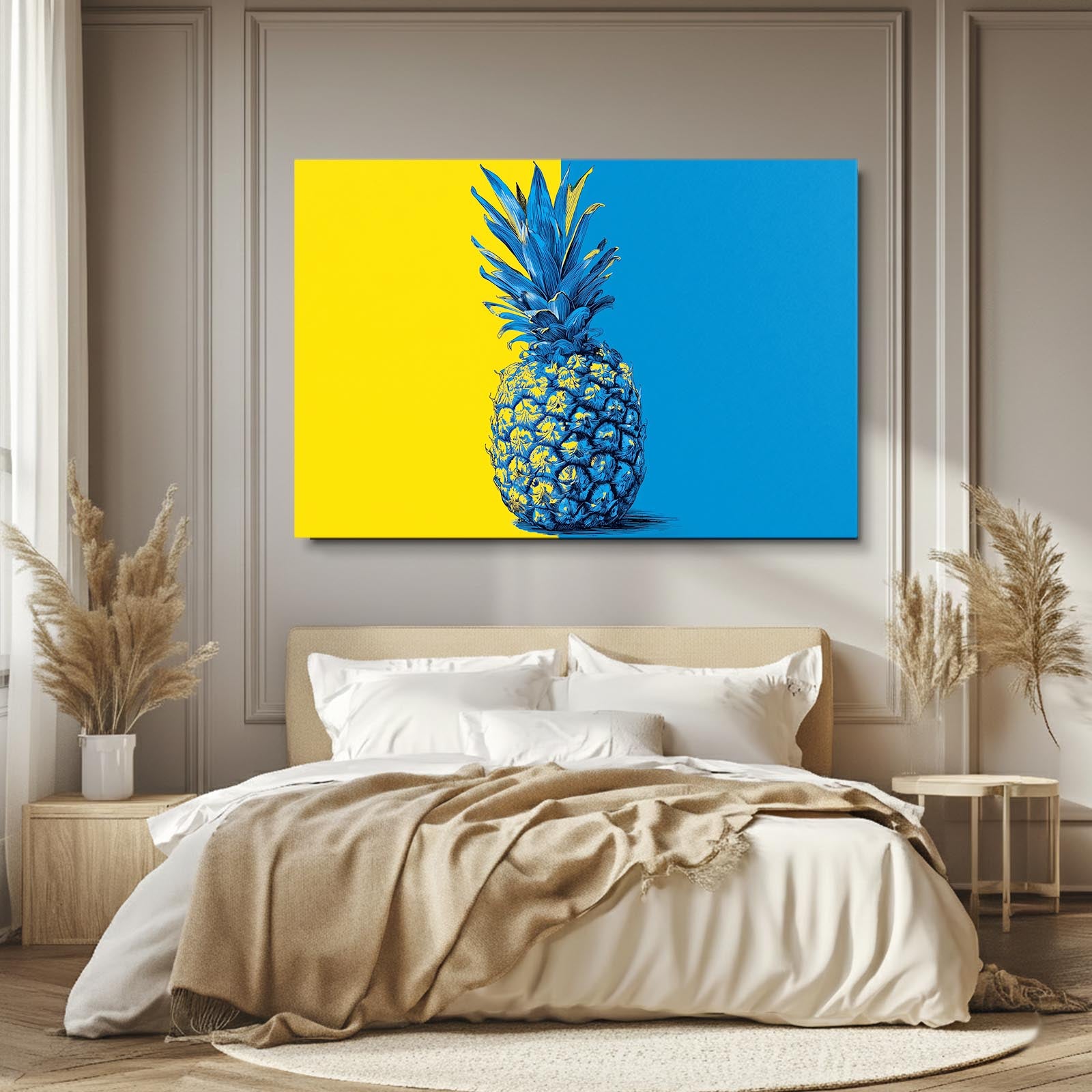 Pop Split Pineapple Fruit Wall Decor – styled in a furnished interior