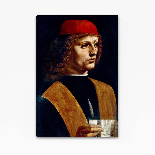 Portrait Of A Musician Da Vinci Prints — realism canvas print, canvas print on white background