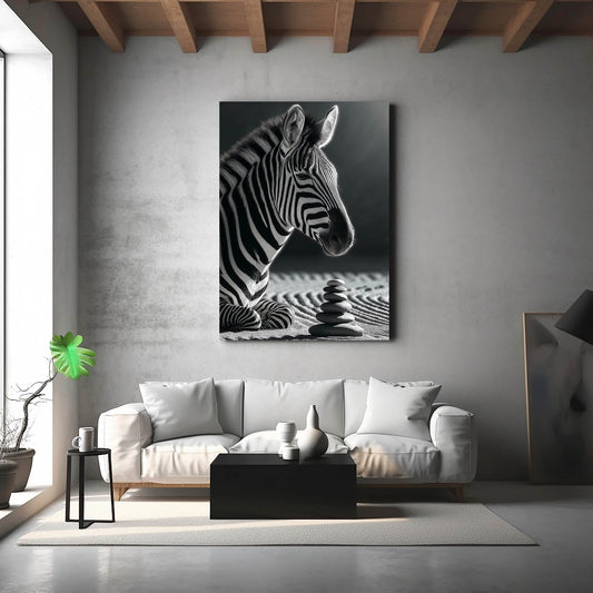 Portrait Zebra Prints – styled in a furnished interior