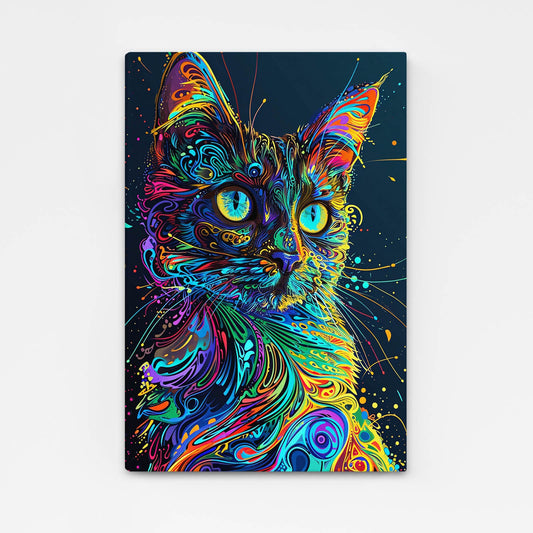 Psychedelic Cat Art Print