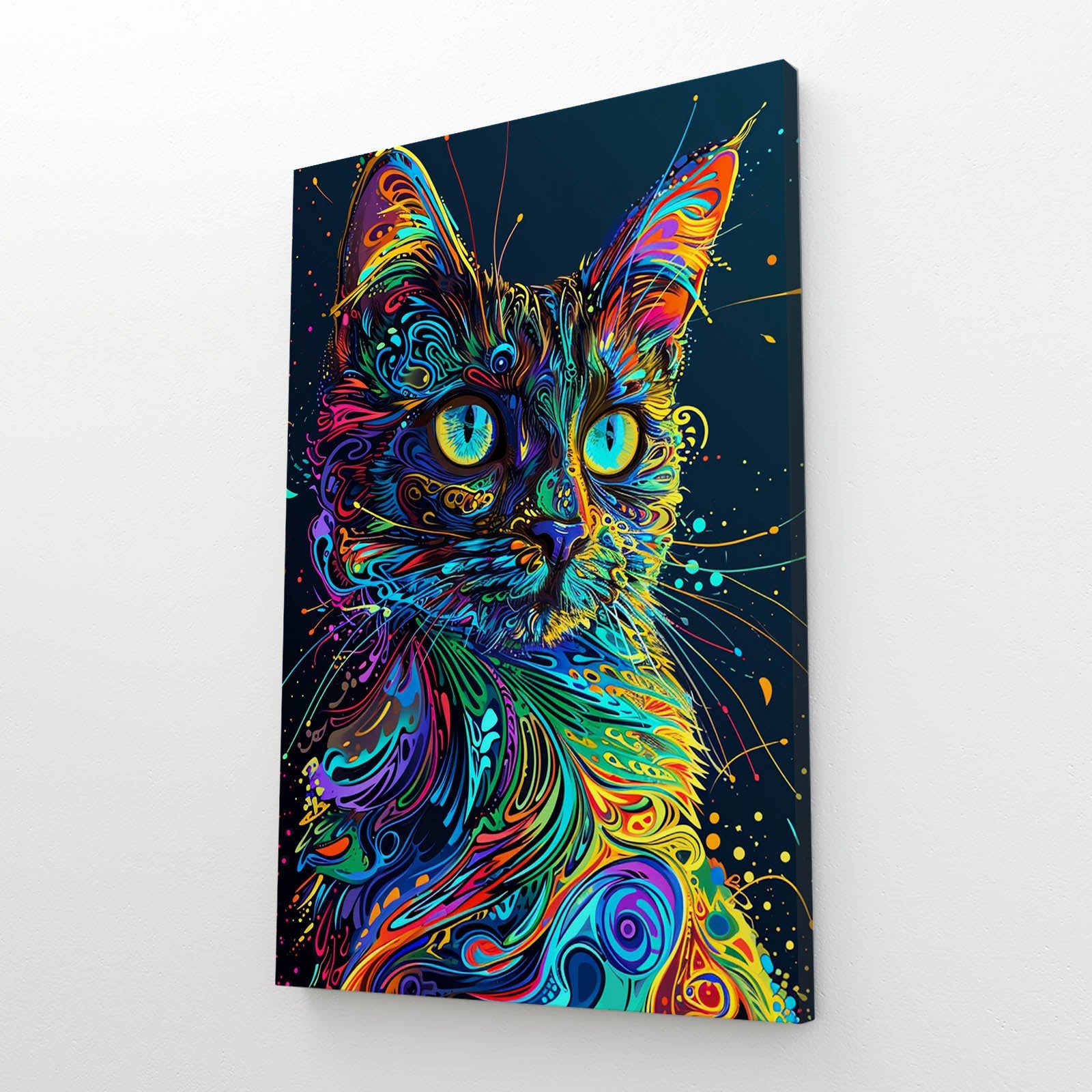 Psychedelic Cat Art Print