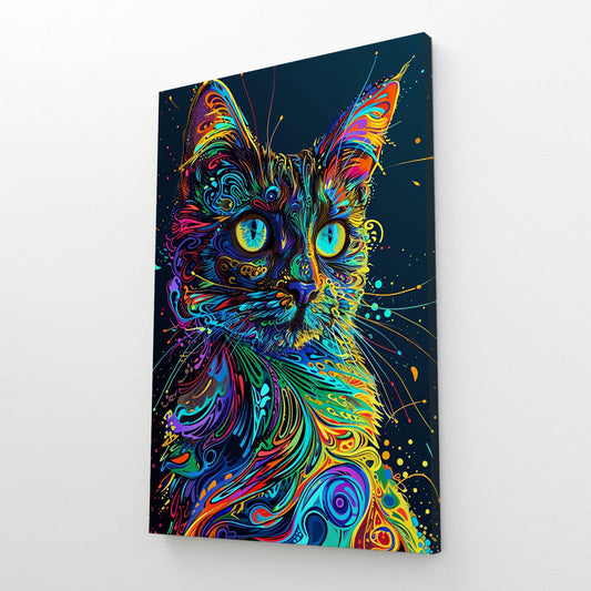 Psychedelic Cat Art Print