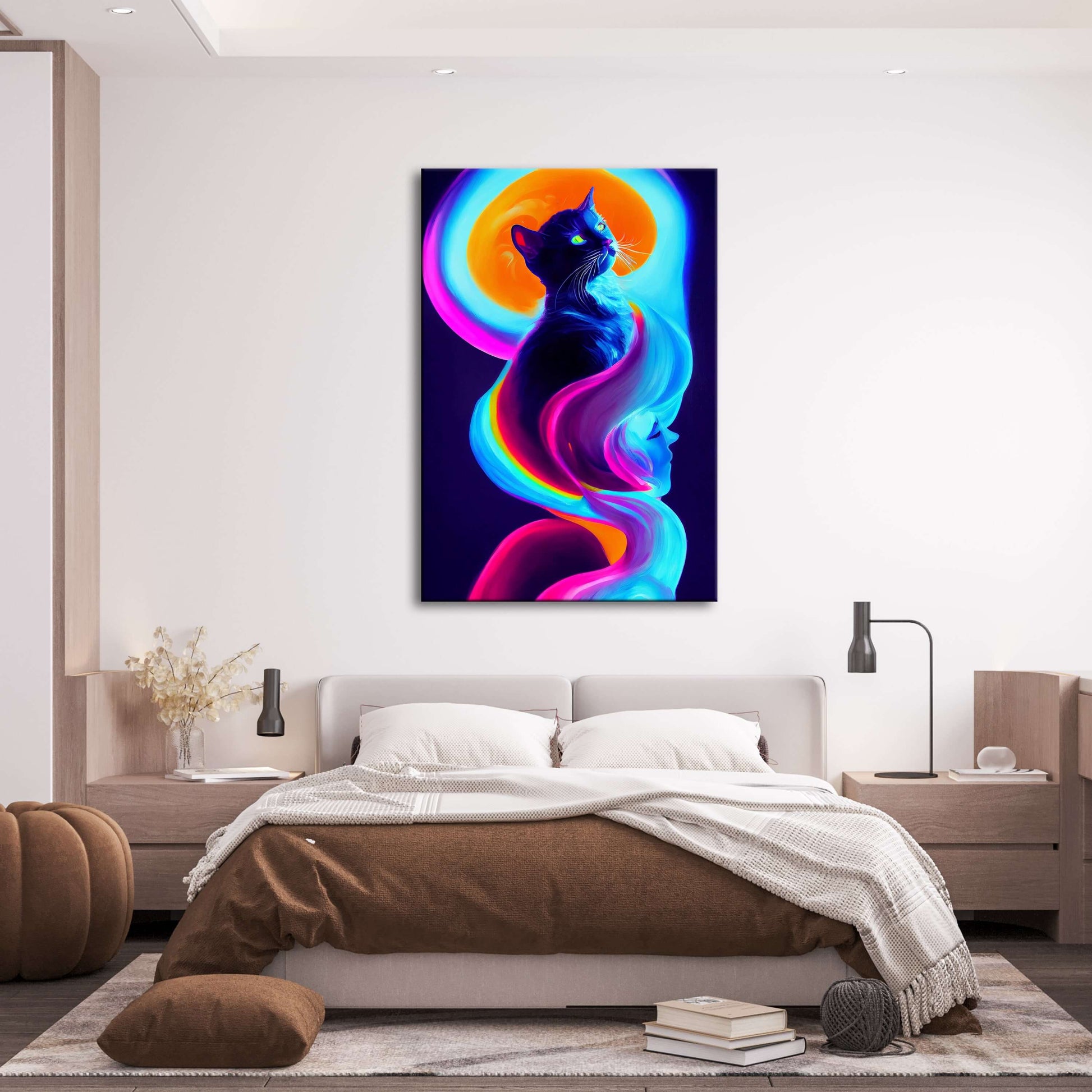 Psychedelic Cat Wall Art