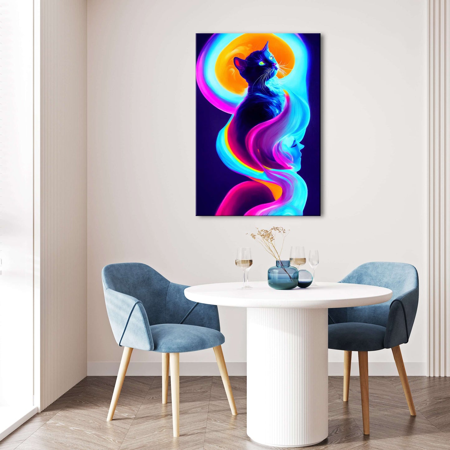Psychedelic Cat Wall Art