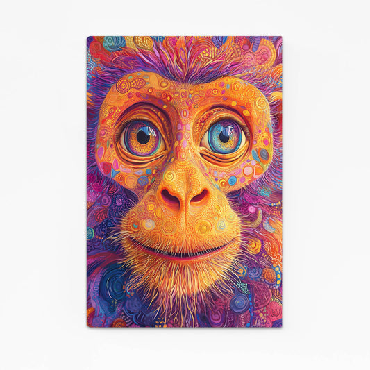 Psychedelic Orange Swirl Monkey Wall Decor – psychedelic orange swirl monkey canvas print