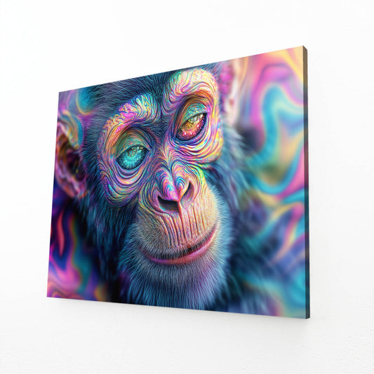 Psychedelic Rainbow Face Monkey Wall Decor – psychedelic rainbow face monkey canvas print
