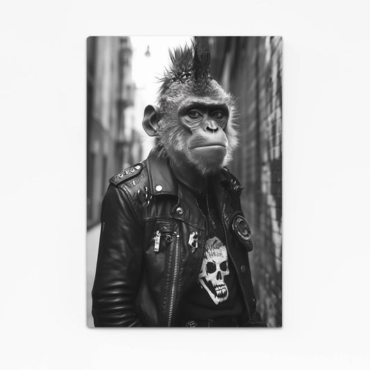 Punk Leather Jacket Monkey Wall Art – punk leather jacket monkey canvas print
