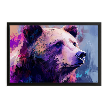 Purple Bear Wall Art