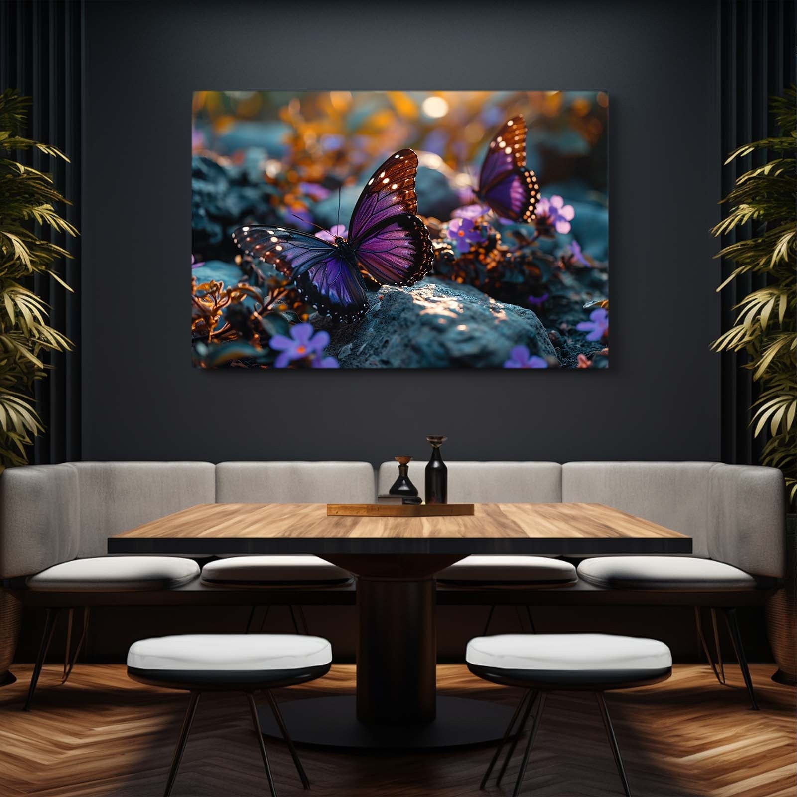 Purple Butterflies Wall Art
