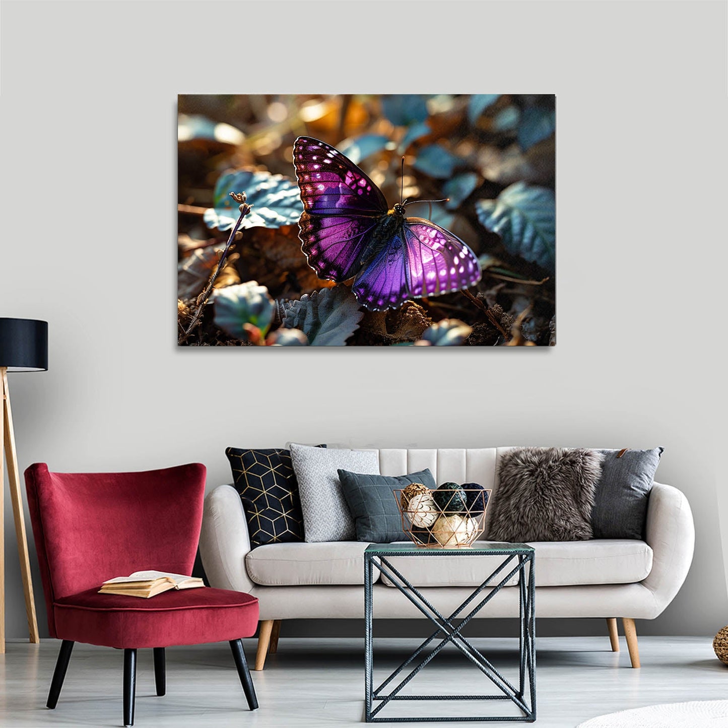 Purple Butterfly Wall Art
