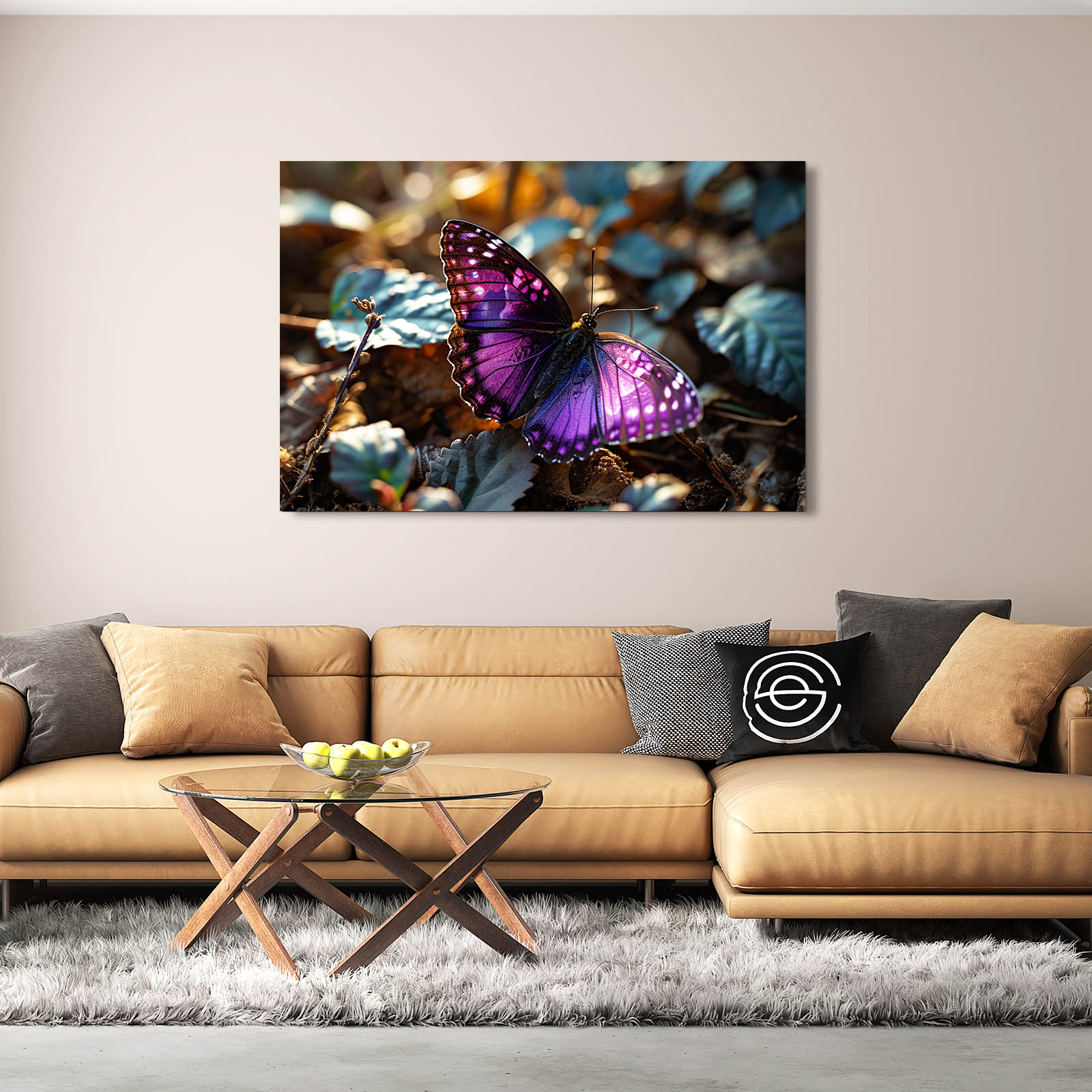 Purple Butterfly Wall Art