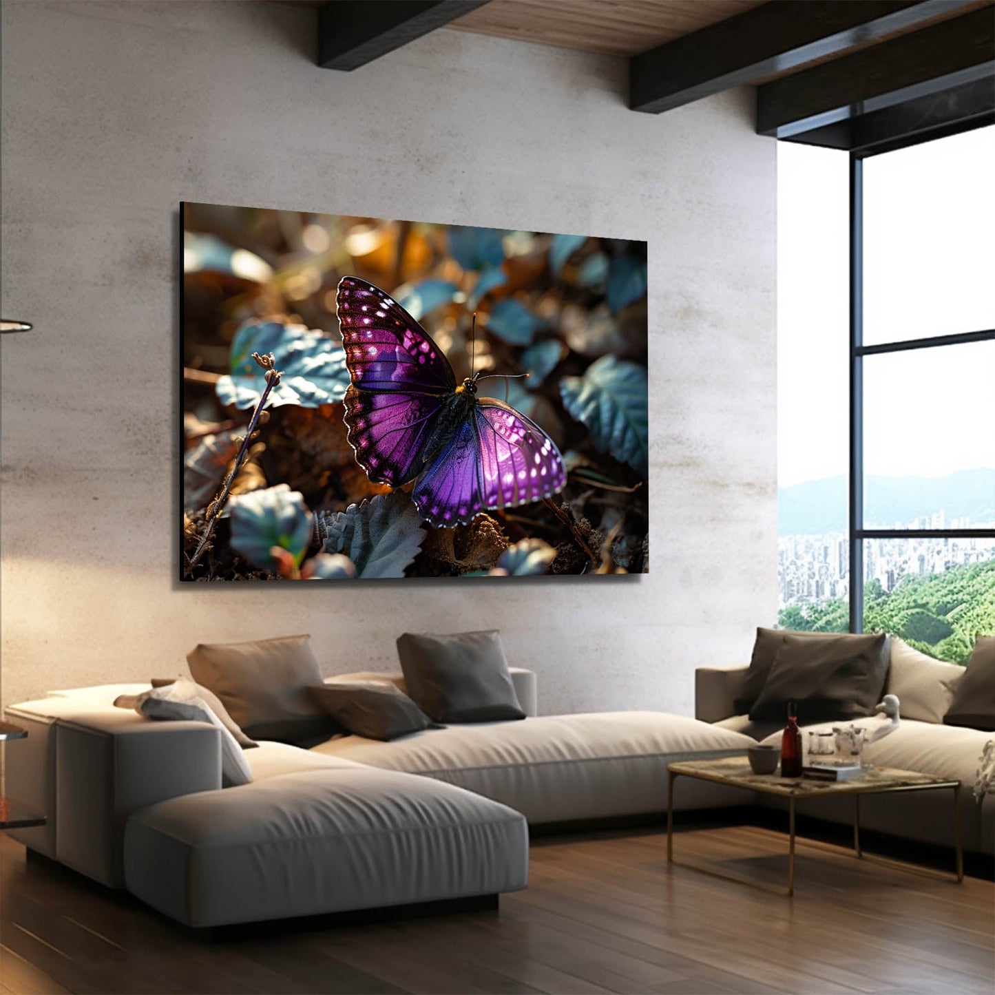 Purple Butterfly Wall Art