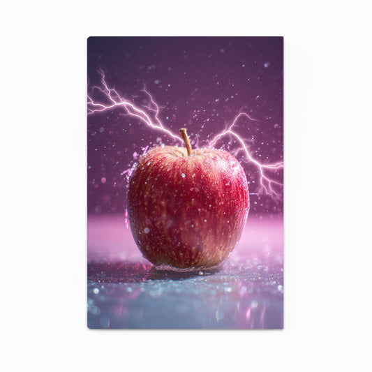 Purple Lightning Apple Art – purple lightning apple canvas print