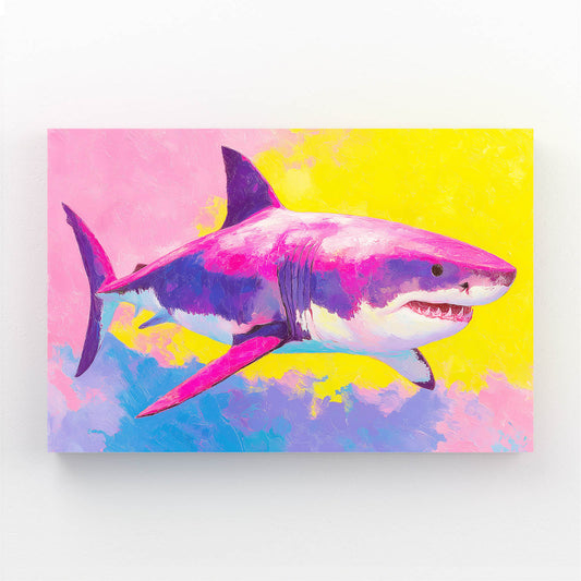 Purple Pop Splash Shark Wall Art – purple pop splash shark canvas print