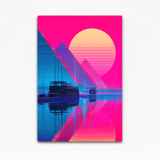 Pyramid Sunset Silhouette Egyptian Canvas Art – pyramid sunset silhouette egyptian canvas print