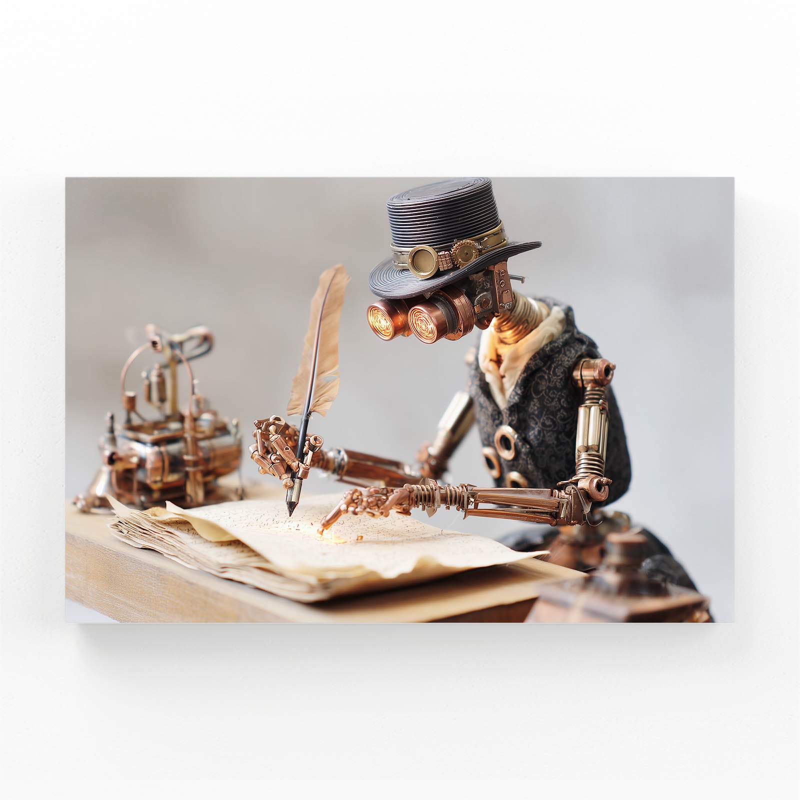 Quill Scholar Scene Steampunk Canvas Art – quill scholar scene steampunk canvas print