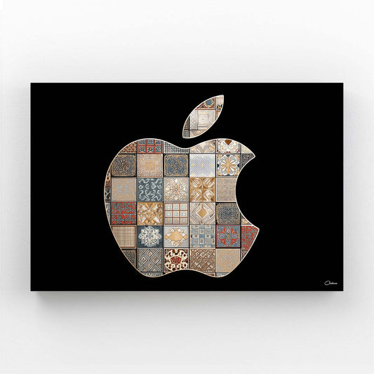 Quilt Patch Logo Apple Canvas Art – quilt patch logo apple canvas print