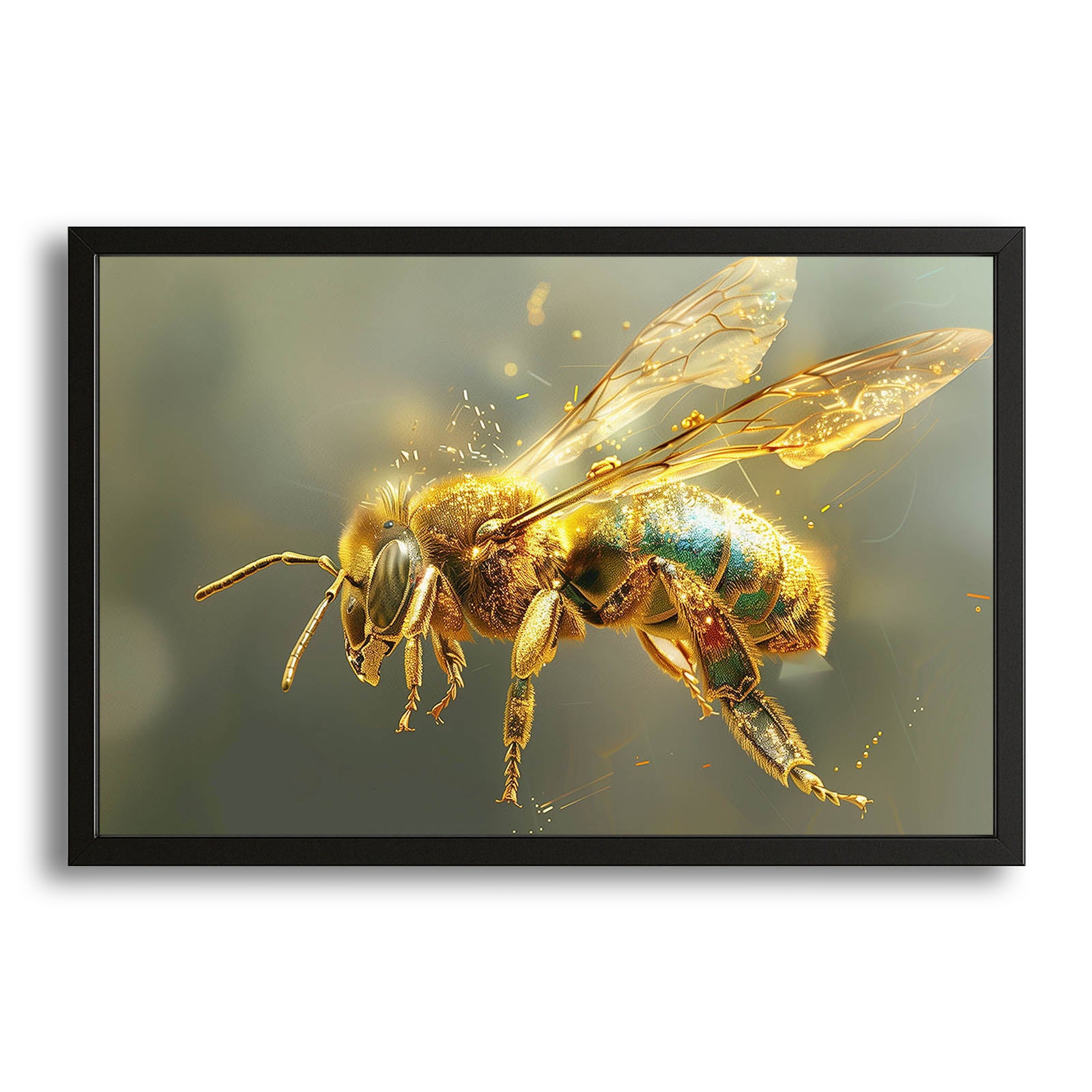 Radiant Bee Art – canvas print on white background