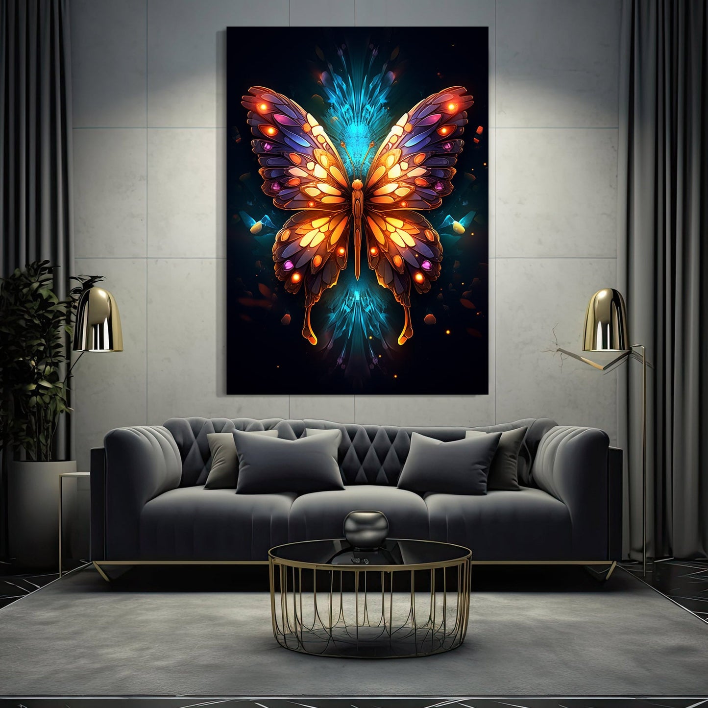 Radiant Butterfly Wall Art