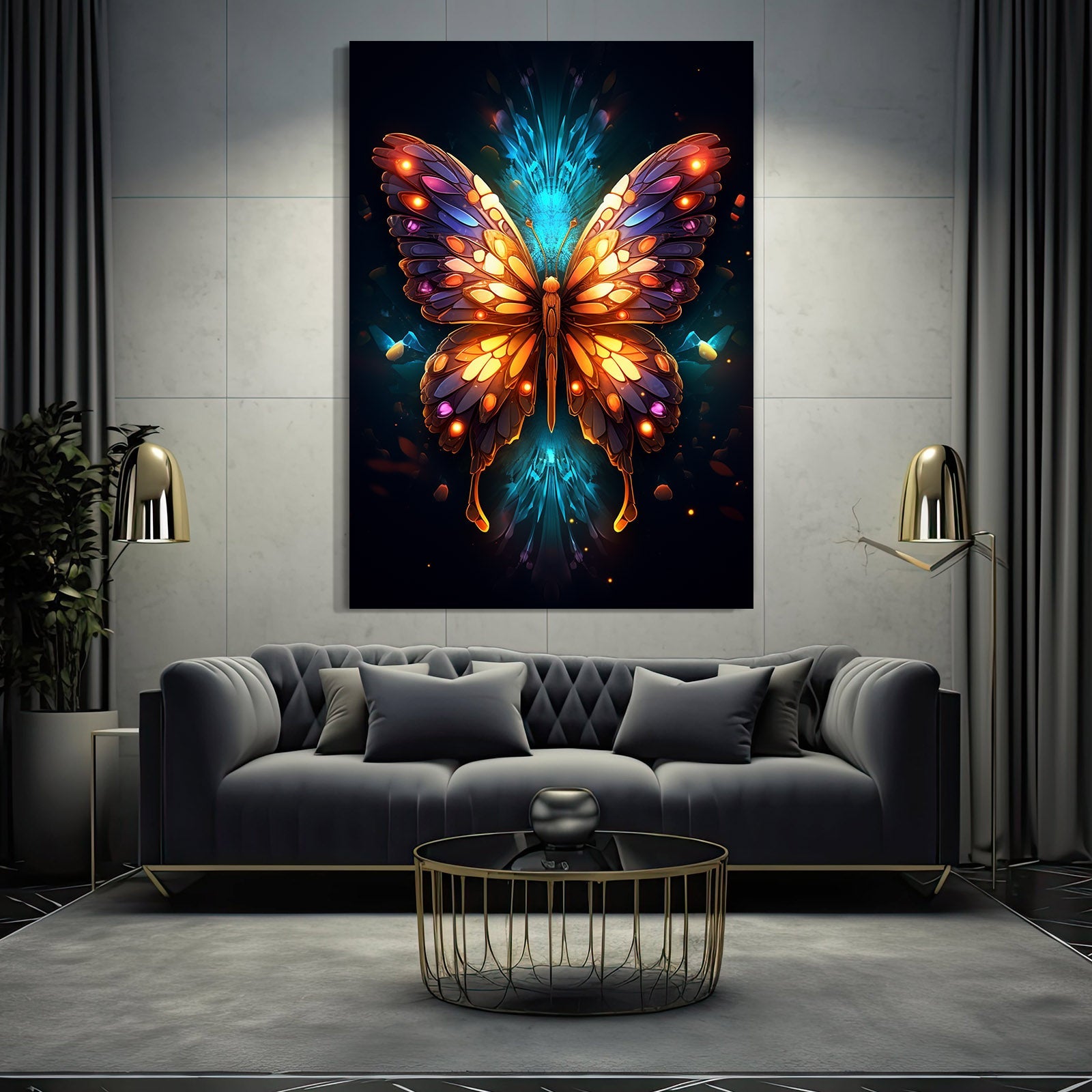 Radiant Butterfly Wall Art